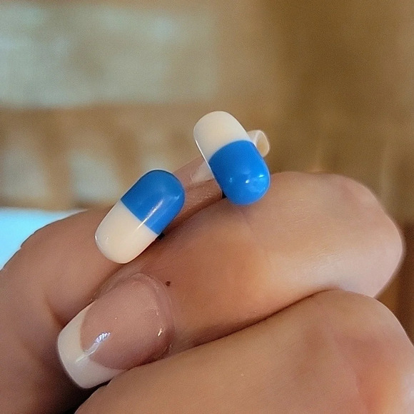 Chill Pill Stud Earrings, choice of color - Picture 4 of 6